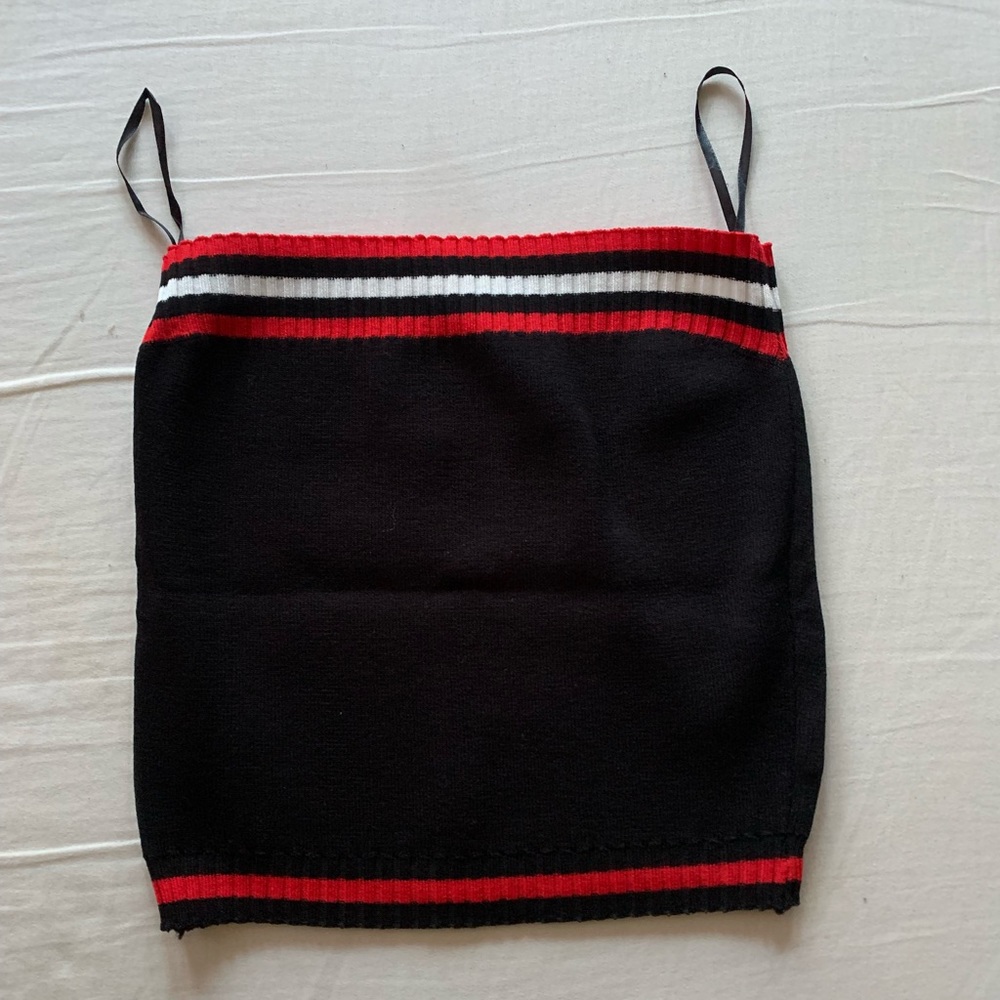Black Knit Tube Top